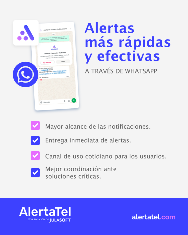 Envío de notificaciones de alertas a través de WhatsApp